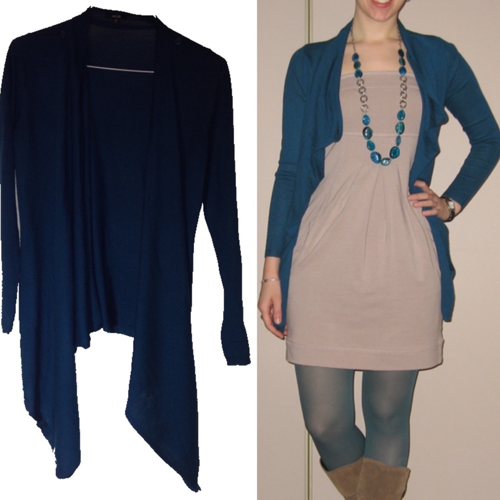 Teal draping cardigan - Picture 6 of 6